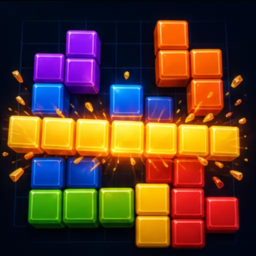 Bunte Blockpuzzle-Steine